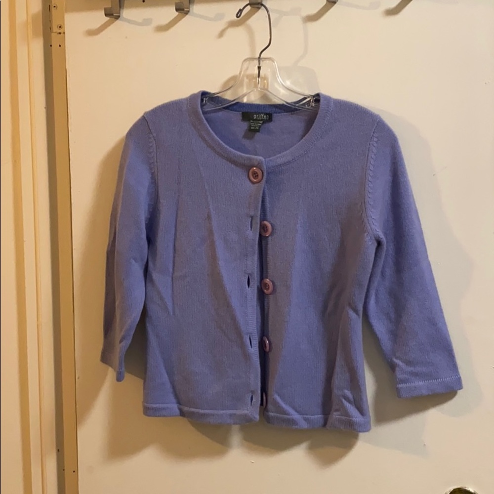 Griffen Periwinkle cashmere sweater